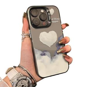 เคสฝาครอบโทรศัพท์มือถือ TPU ลายหัวใจเคลือบสีเงินพิมพ์ลายหัวใจสำหรับ iPhone XR XS MAX 11 12 13 14 15 16 17 Air - Product Image 6