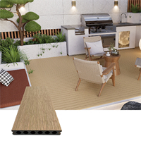 Planches de terrasse en composite WPC à grain de bois, résistantes aux intempéries et aux UV, pour l'aménagement paysager et la construction