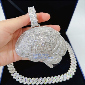 Colgante De Plata De Ley Fina Con Cruz Cruzada, Plata Esterlina Zirconia Cúbica, Circonita Cúbica