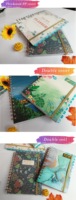 Carnets floraux A4 A5 A6 B5 avec impression personnalisée de logo, agenda spiralé, journal 2024-2025, planificateur quotidien, hebdomadaire, mensuel, professionnel