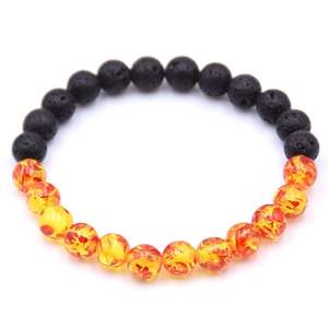 Dernière Offre Spéciale 8MM pierre de lave naturelle élastique perlé Bracelet <span class=keywords><strong>énergie</strong></span> de guérison extensible unisexe huile essentielle fabrication de <span class=keywords><strong>bijoux</strong></span> - Product Image 5