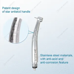 Handpiece Dental Dental Handpiece Fourfold Water Sprays 4 Holes LED Dental Handpiece High Speed