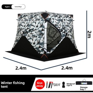 Tente d'hiver matelassée et imperméable TK pour l'extérieur, ouverture rapide, résistante au froid extrême et au vent, pour la <span class=keywords><strong>pêche</strong></span> sur glace, en tissu Oxford 210D - Product Image 6