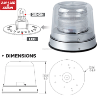 Perles de lampe au xénon 2 en 1 en aluminium de grande taille pour feux de signalisation de sécurité à LED pour voiture