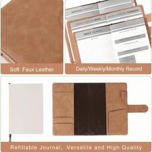 Custom Daily Ultra <b>Thick</b> Hardcover Leather Prayer Journal A5 <b>Notebook</b> Thread Sewn 80 Sheets - Product Image 3