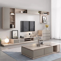 Meubles de salon 2024 : Meuble TV de luxe moderne et table basse avec tiroir