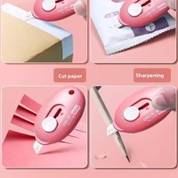 Deli 2081 Mini couteau utilitaire pour étudiant Cute Craft Paper Cutter and Opener Tool in Small Art Box for Students