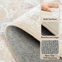 Tapis d'intérieur lavable en fausse fourrure de cachemire, résistant aux taches et facile à nettoyer, tapis antidérapant, grand tapis pleine surface pour salon