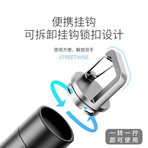 ไฟฉาย LED รูปฉลามยิ้ม 800mAh แบบพกพา ซูมได้ พร้อมตะขอ - Product Image 4