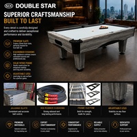 Table de billard de luxe moderne gris 7/8/9 pieds en MDF, style industriel, personnalisable en lot, pour usage commercial