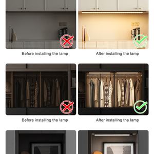 Lámpara Lineal LED Inalámbrica Recargable para Armario, con Sensor de Movimiento, Funciona con Batería, Iluminación Debajo del Armario - Product Image 5