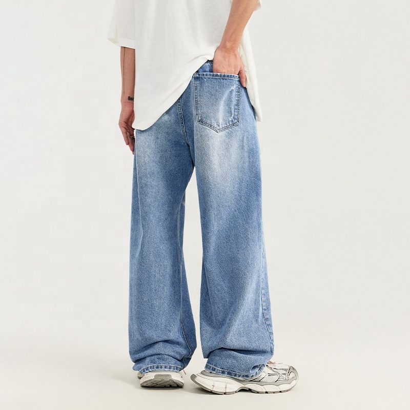 Jean Y2K Femme Jambe Large Taille Basse - Pantalon Baggy Décontracté Confortable