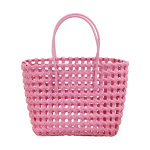 Borse da <span class=keywords><strong>donna</strong></span> a spalla singola di qualità superiore <span class=keywords><strong>borsa</strong></span> estiva da spiaggia con secchio di paglia con baule in tessuto nuova lettera M Design vacanza - Product Image 1
