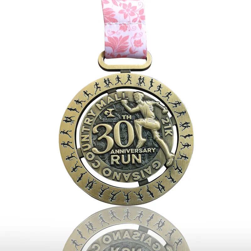 Hersteller Medaille Großhandel Günstige Design Ihre eigene leere Zink legierung 3D Gold Award Marathon Laufen Custom Metal Sport Medaille
