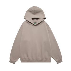 Haute Qualité 420gsm Coton Lourd Surdimensionné Hoodies No String Unisexe Logo Polaire Blanc Pull À Capuche - Product Image 5