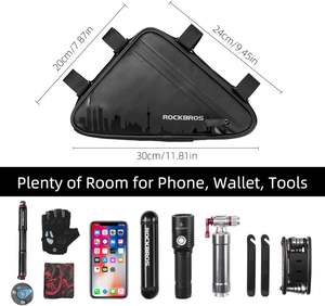 Free Sample Wholesale Electric Scooter Storage Bags Front Frame Waterproof EVA <b>Bicycle</b> Bag Bike Handlebar Storage Bag - Product Image 3