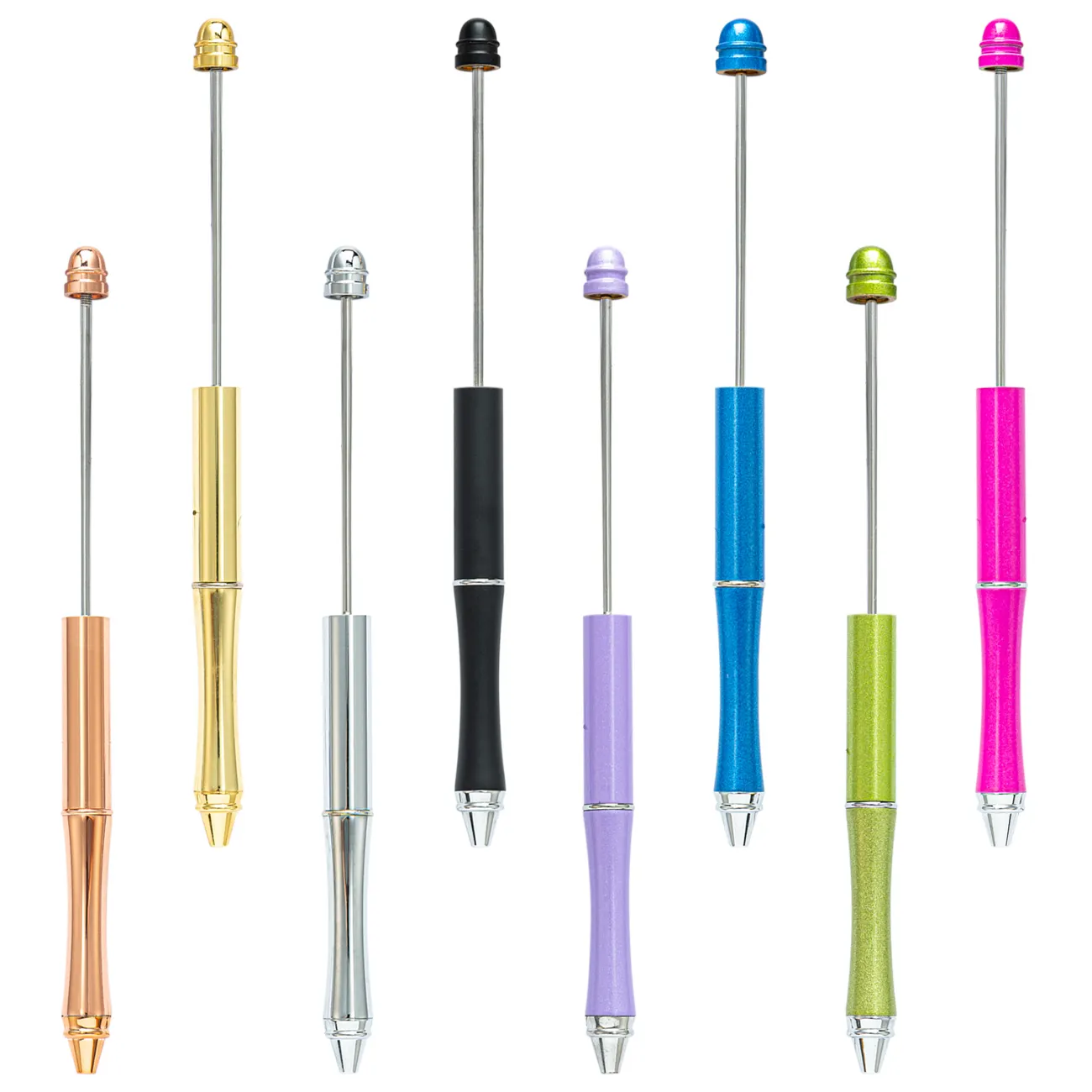 Sıcak satış toptan çok renkli Metal seçim tükenmez yaratıcı Diy boncuk paslanmaz çelik tükenmez kalem ekle en katlanabilir