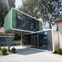 Maisons modulaires préfabriquées de 20 pieds et 40 pieds, bureau conteneur, maisonnette portable, cabine mobile Apple