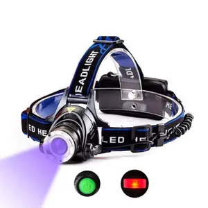 UV 3 Lights Modes Longwave LG Ultraviolet Blacklight Fluids Rechargeable UV Headlamps