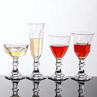 Verres à vin rouge en acrylique de 270 ml, gobelets à champagne, coupes à dessert, verres à cocktail, gobelets à eau en plastique incassables pour mariage, plage