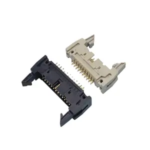 2.54毫米通孔直放大器闩锁顶出头IDC连接器扁平电缆连接器