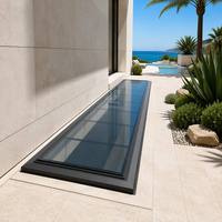 Fenêtre de ventilation automatique motorisée coulissante en aluminium avec verre isolant pour terrasse, escalier, puits de lumière et lucarne