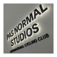 Signalisation de lettre LED 3D personnalisée pour magasins Bande de 40 LED en PVC dur Néon 12 Décoration Aluminium Acrylique WANL Mount Building Mall