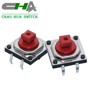 Momentary tact chuyển đổi 12x12x7.3mm màu đỏ xử lý không thấm nước chuyển đổi CHA đầu vuông 12mm 12V IP65 RoHS núm xoay thông minh núm OLED - Product Image 2
