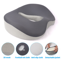 Coussin orthopédique antidérapant en gel à mémoire de forme pour le coccyx, soulagement de la douleur du bas du dos et du coccyx, coussin de siège confortable pour chaise, voiture, bureau