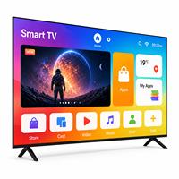 Téléviseur intelligent 4K UHD de 50 pouces, design ultra fin, télévision domestique, système d'exploitation Android, commande vocale, Wi-Fi, Bluetooth, applications multiples, vente directe d'usine