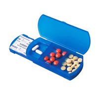 Özel Logolu Mini Seyahat Hap Kutusu Cep Boy Plastik Tablet Kabı, Eczane Promosyon Etkinlikleri için Bandaj Tutucu ile