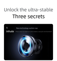 Support magnétique pour téléphone super puissant avec 720 °   Rotation, ventouse et support métallique à trois axes, universel pour voiture/bureau, anti-vibration