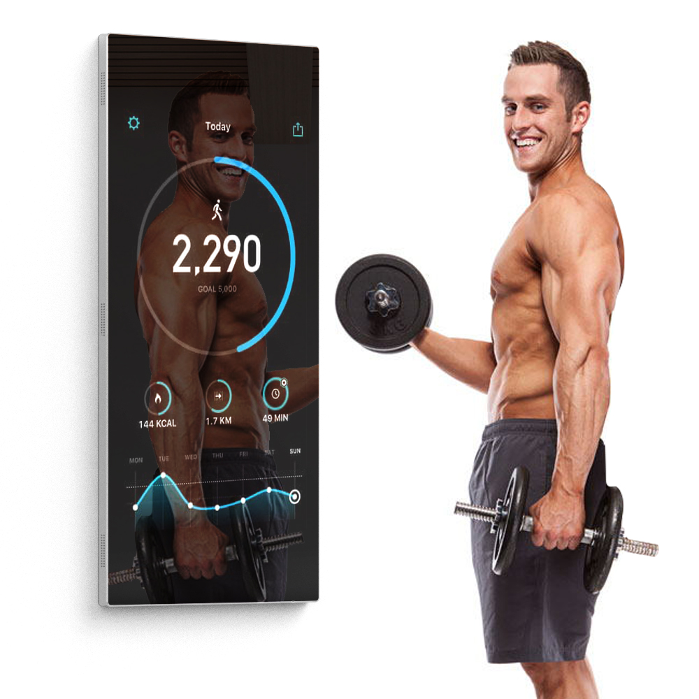 32 43 pollici touch screen display lcd specchio per il trucco interattivo specchio intelligente virtuale fitness per lo sport