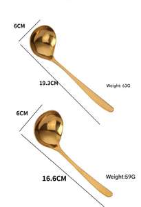 Factory Best Seller Mango largo Sirviendo sopa Cuchara Gachas <span class=keywords><strong>Olla</strong></span> caliente Salsa Aceite Acero inoxidable Cuchara redonda grande - Product Image 3