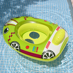 TANYOZHE Anillo de natación inflable de 60x45cm con diseño de coche de carreras de dibujos animados para niños, ayuda para flotar en la piscina - Product Image 3