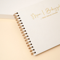 Coffret cadeau personnalisable pour la naissance : Journal photo pour les parents à venir, coffret en lin allemand, souvenir des étapes importantes