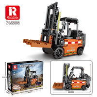 Reobrix 22002 25.5cm Smart Forklift Building Kit (662 PCS) Ideal untuk Ruang Kelas STEM, Pengecer Teknologi & Program Hadiah Perusahaan