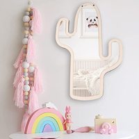 Miroir en bois en forme de nuage, SIMPLE, créatif, vague en bois, motif esthétique, vente comme des gâteaux chauds