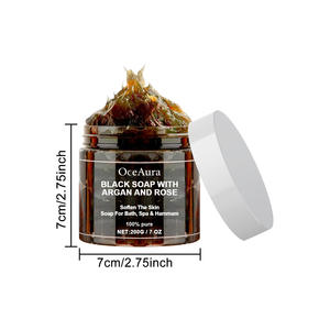 El método de uso simple compatible con OEM hace que la piel sea más suave y más delicada Jabón negro natural con rosa - Product Image 6