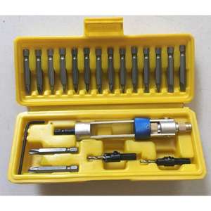 Jeu de 20 forets fraises en acier rapide HSS, revêtement anti-adhérent, queue hexagonale droite, avec tournevis pneumatique inclus - Product Image 3