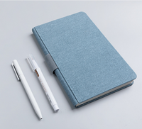 Vente en gros pas cher Promotion multicolore Journal d'affaires planificateur couverture en cuir Cahier de logo personnalisé avec porte-stylo