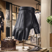 Gants en cuir mi-doigts, longueur poignet, respirants, style sportif pour le cyclisme et l'usage quotidien printemps-été