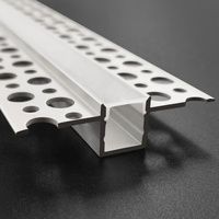 Profilé LED en aluminium pour bandes lumineuses de plafond, largeur 20 mm, encastré dans le plâtre, le gypse ou le cloison sèche