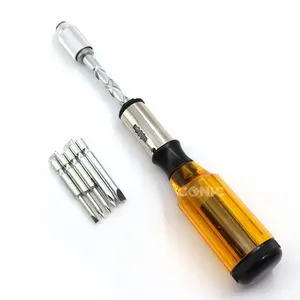 High Quality Metal Head 260mm Automatic Spiral Ratchet Screwdriver Including 5 Bits