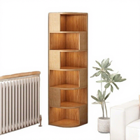 Armoire d'angle moderne en bois avec étagère triangulaire et casier simple pour chambre et salon - Grande capacité, rangement gain de place