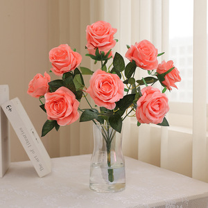 بالجملة هدايا عيد الحب، زهرة اصطناعية حمراء مخملية، ورود ساخنة وردية، هدايا زهور اصنعها بنفسك، زهرة اصطناعية، ديكور حفلات الزفاف - Product Image 4