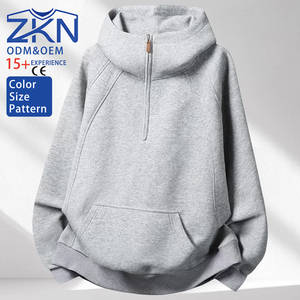 <span class=keywords><strong>Felpa</strong></span> Pesante Tridimensionale in Puro Cotone <span class=keywords><strong>Rossa</strong></span> Casual Ecologica <span class=keywords><strong>con</strong></span> Cappuccio e Zip per Uomo e Donna, Vestibilità Ampia, Autunno Inverno - Product Image 2