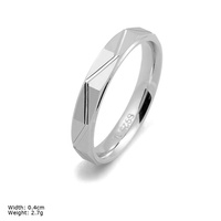 Bagues de couple en argent véritable 925 en gros, cadeaux de mariage, alliances simples, bague de promesse