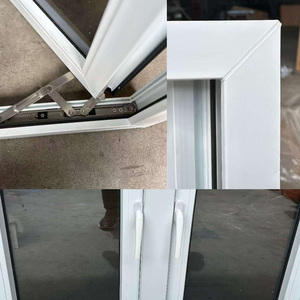 Chất lượng cao Tempered nhiều lớp kính màu 4 tấm <span class=keywords><strong>uPVC</strong></span> bão tác động Swing khuôn cửa sổ thép không gỉ flyscreen - Product Image 3