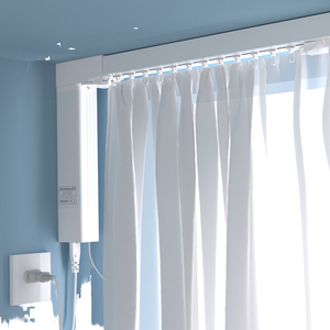 Riel de Cortina Motorizado de Aluminio <span class=keywords><strong>Tuya</strong></span> Zigbee, Sistema de Apertura Automático Moderno con Control Remoto Electrónico Inteligente para Balcón, Compatible con Alexa - Product Image 5